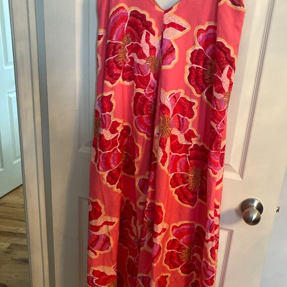 Loft Linen Blend V-Neck  Dress - NWT - Picture 7 of 15